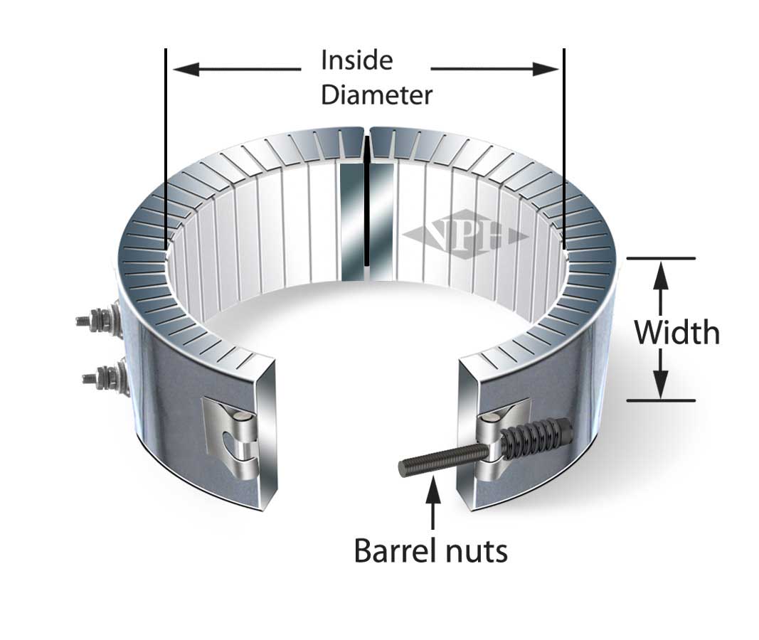 Knuckle Band Heater Partial Coverage Post Terimals - Style 3