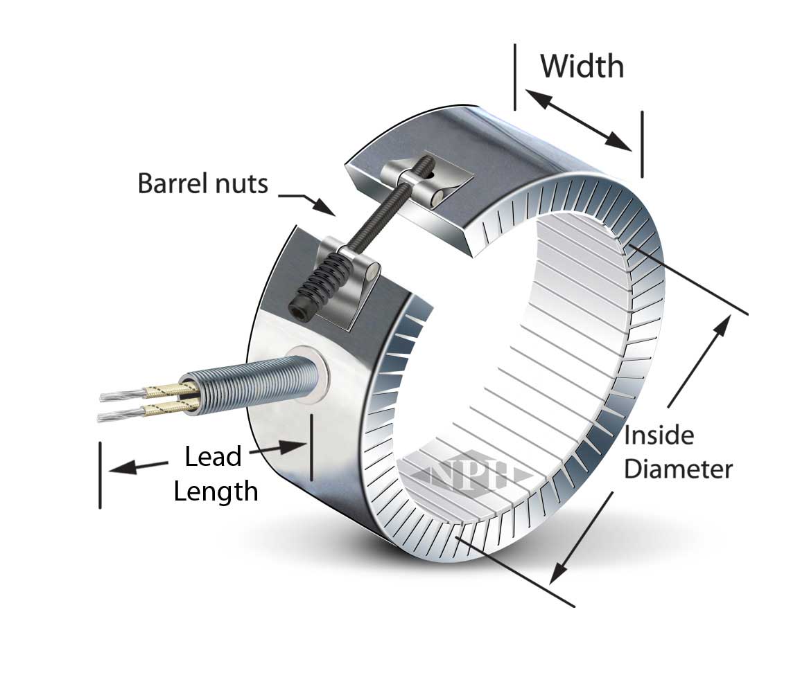 Fiberglass Leads with Strain Relief Ceramic Band - Heaters - Style 15