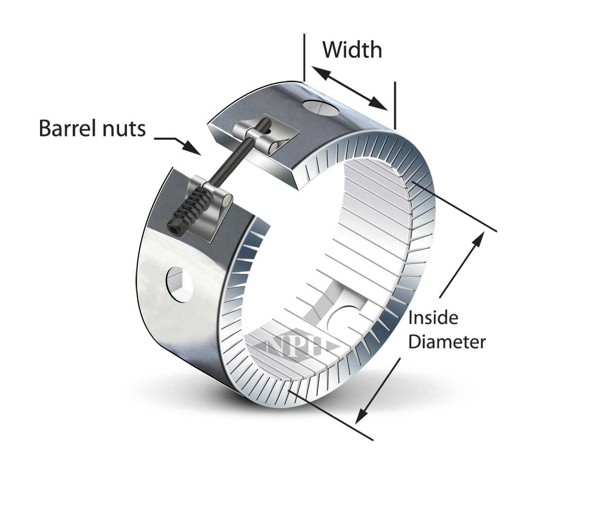 Ceramic Band Heaters with Holes Barrel Nuts - Style 13