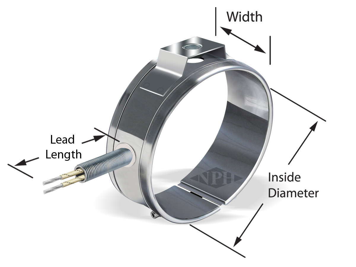 Metric Mica Band Heaters with Thermocouple Bracket - Style - 8