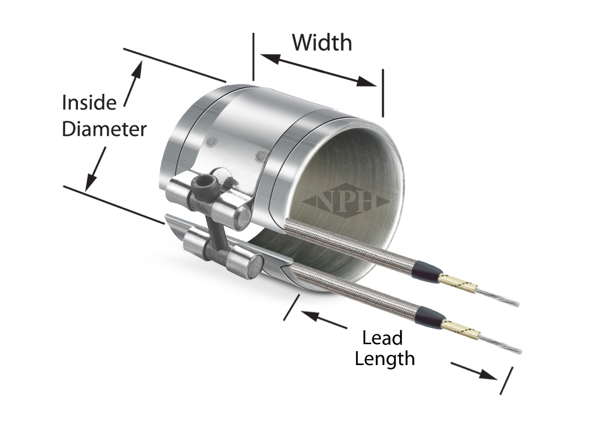 Nozzle Band Heater with S. Steel Braided  Leads - Style - 11