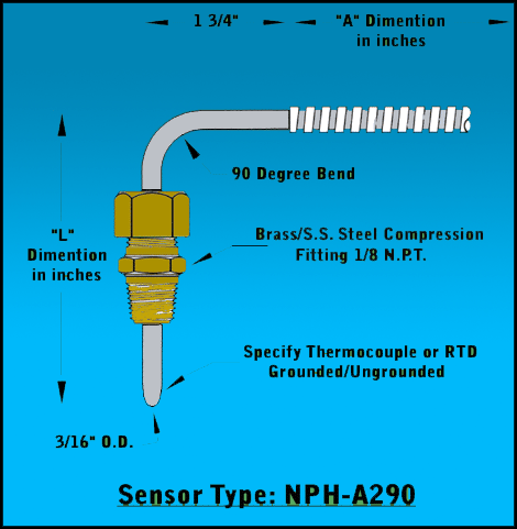 Compression-Fitting-Thermocouple-1/8-NPT-Brass-S.Steel-90*-Bend