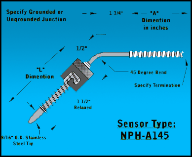 Fixed-Bayonet-Thermocouple-45*-Bend-Thermocouple