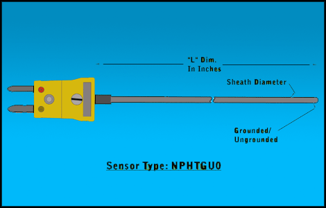 General-Use-Thermocouple-with-Lead-Wire-Straight-With-Type-K-Plug