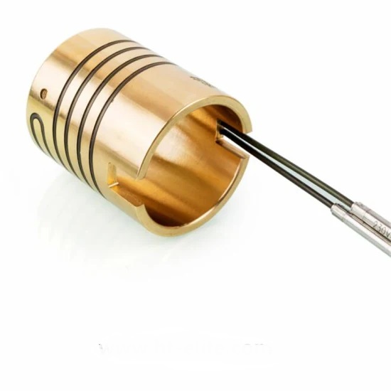 Custom Pressed in Brass Coil Heater with Thermocouple K 2