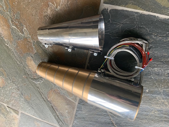 Custom Pressed in Brass Cone Heaters