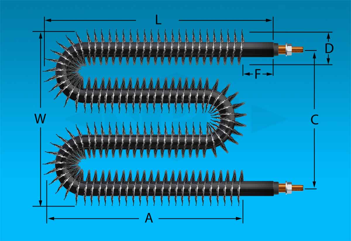 W Shaped Incoloy Sheath Finned Tubular Element: 3