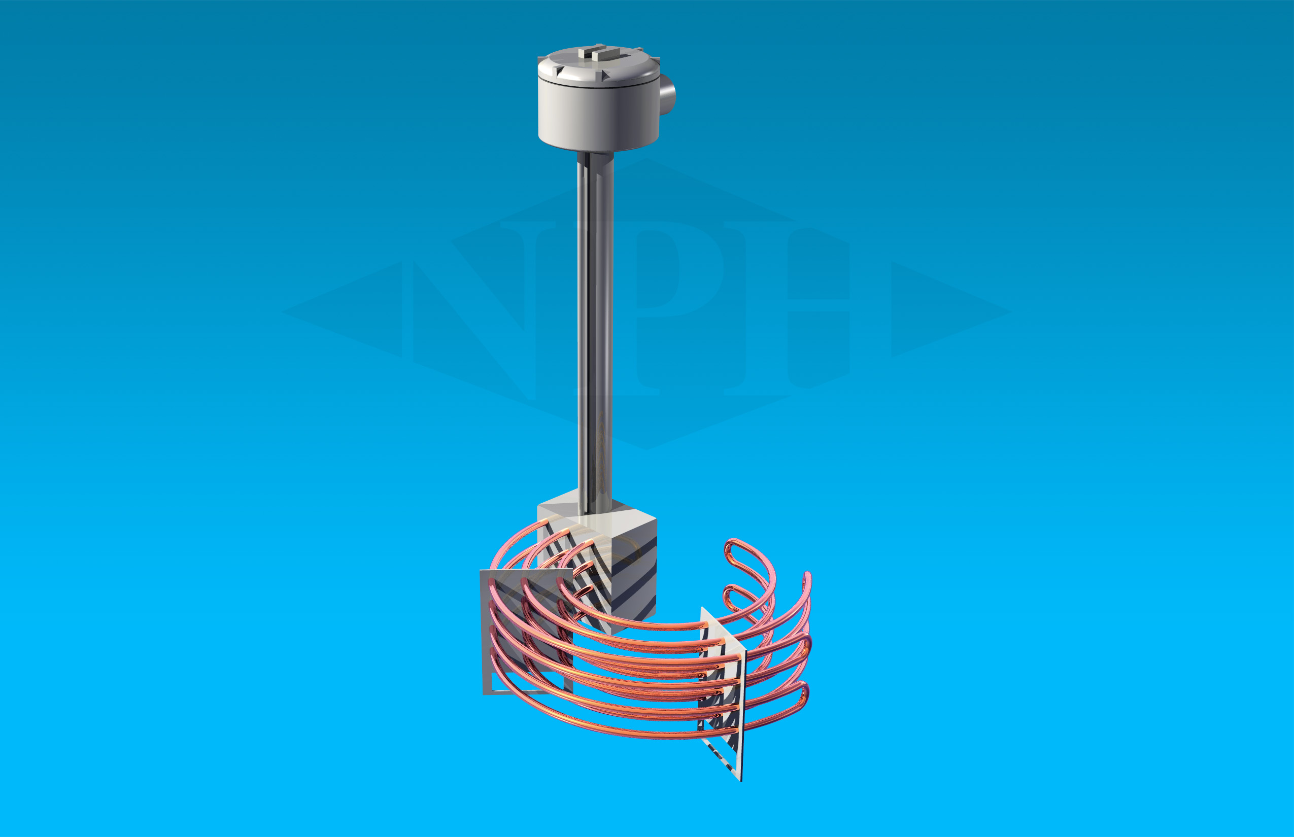 6 Circle Element CB - 6 Element Design stacked Thermostat for process control Sludge legs